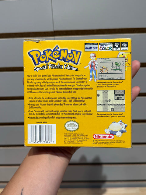 Pokemon Game Boy Yellow Version Special Pikachu Edition 1999