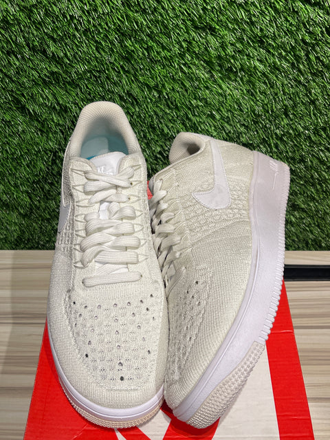 Nike Air Force 1 Ultra Flyknit Low Triple White Sz 10.5M