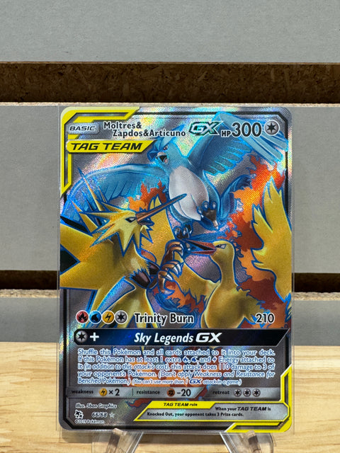 Pokémon Moltres & Zapdos & Articuno GX (Full Art) - Hidden Fates (HIF)