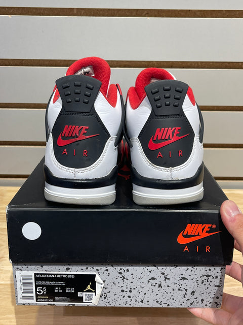 Jordan 4 Retro Fire Red (2020) (GS) Sz 5.5Y