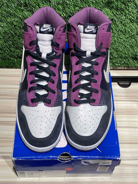 Nike SB Dunk High Dark Obsidian Metallic Platinum Unheaven Gate Sz 13