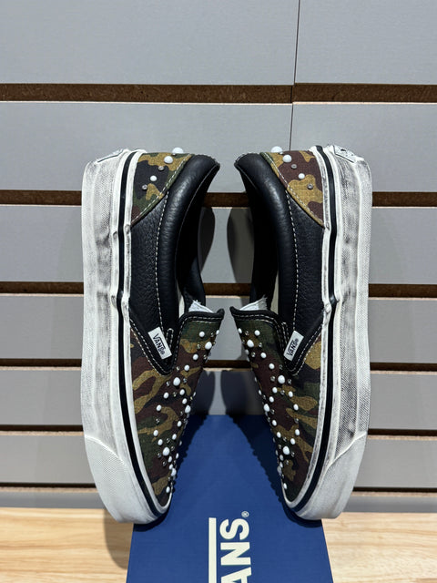 Vans LX Classic Slip-On 98 Pearlized Pack Camo Black Sz 6.5