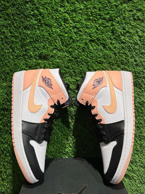 Jordan 1 Mid Arctic Orange Black Toe Sz 12M