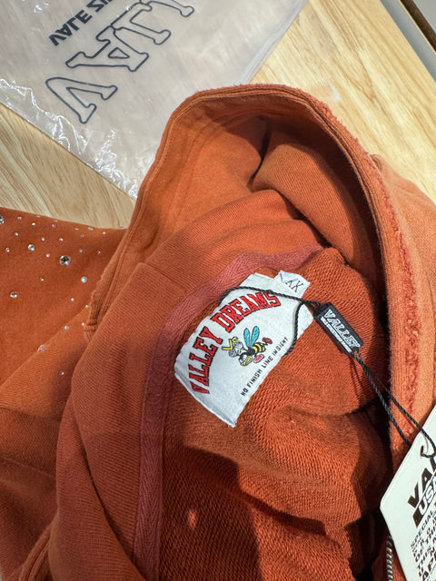 Vale Forever Classico Zip Up Hoodie Orange Sz 2XL