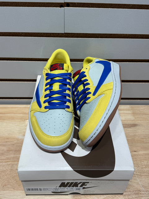 Jordan 1 Retro Low OG SP Travis Scott Canary (Women's) Sz 9M
