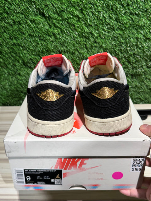 Jordan 1 Retro Low OG Trophy Room Rookie Card Away Sz 9M