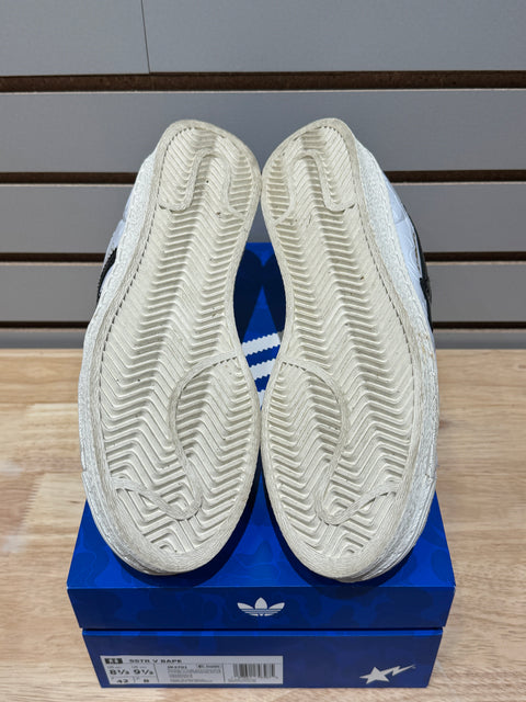 adidas Superstar Vintage Bape White Black Sz 8.5M