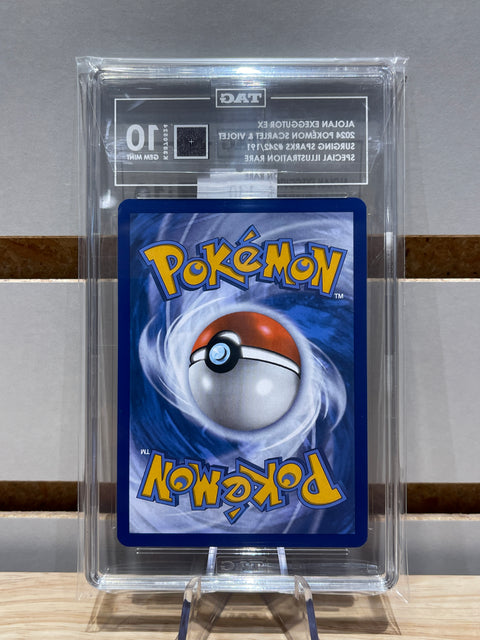 ALOLAN EXEGGUTOR EX 2024 POKÉMON SCARLET & VIOLET SURGING SPARKS #242/191 SPECIAL ILLUSTRATION RARE TAG 10