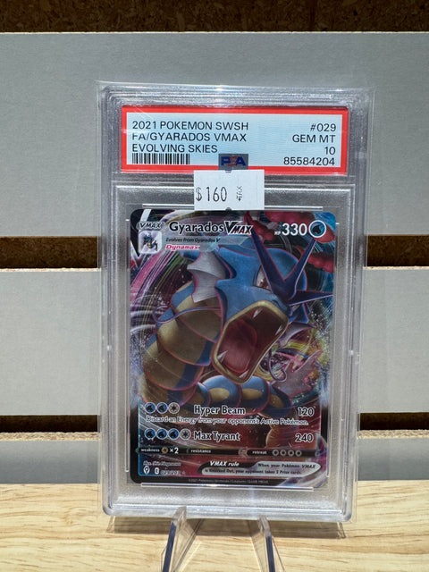 2021 Pokémon SWSH FA/Gyarados VMAX Evolving Skies PSA GMNT 10