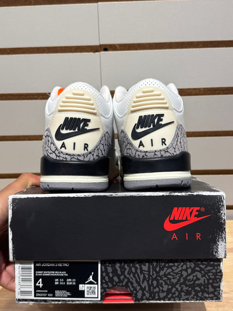Jordan 3 Retro White Cement Reimagined Sz 4M
