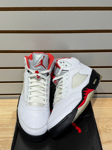 Jordan 5 Retro Fire Red Silver Tongue (2020) Sz 9.5