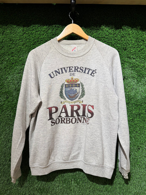Rare VTG Jerzees Université De Paris College Crewneck USA Sz XL