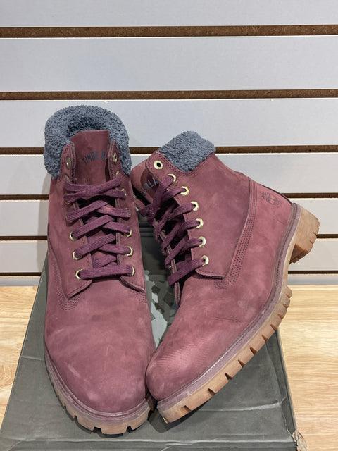 Timberland Premium 6" Waterproof Boot Burgundy Nubuck Sz 12