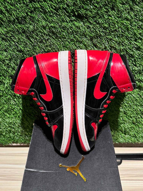 Jordan 1 Retro High OG Patent Bred (GS) Sz 6Y