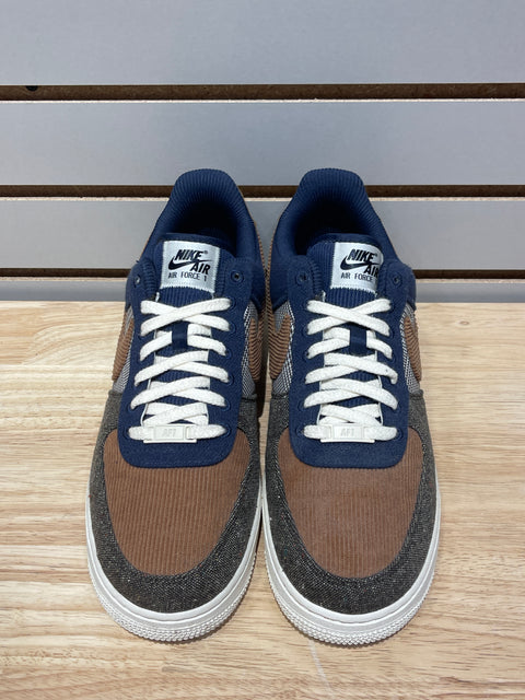 Nike Air Force 1 Low '07 PRM Tweed Midnight Navy Corduroy Sz 10