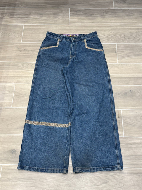 Bombshell Hooks Light Wash Wide-Leg Blue Denim Jeans