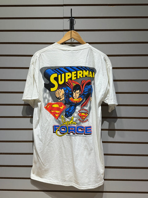 Vintage NASCAR Racing USA John Force Superman Tee Sz L