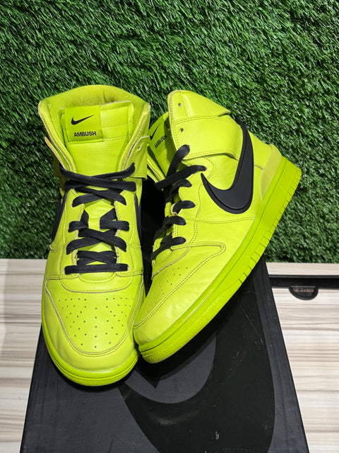 Nike Dunk High AMBUSH Flash Lime Sz 11M