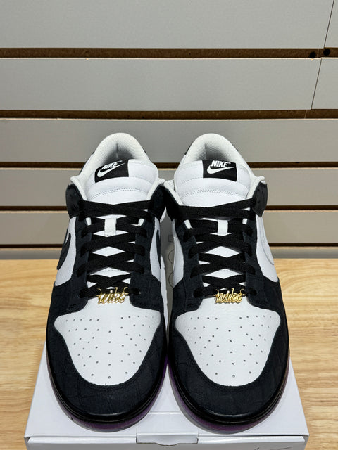 Nike Dunk Low Black White Purple Sz 14