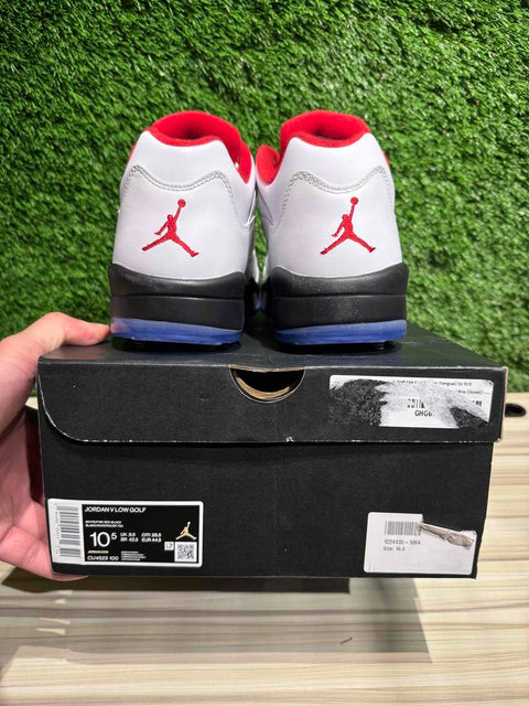Jordan 5 Retro Low Golf Fire Red (Silver Tongue) Sz 10.5M