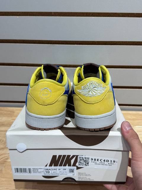 Jordan 1 Retro Low OG SP Travis Scott Canary (Women's) Sz 8.5M/10W