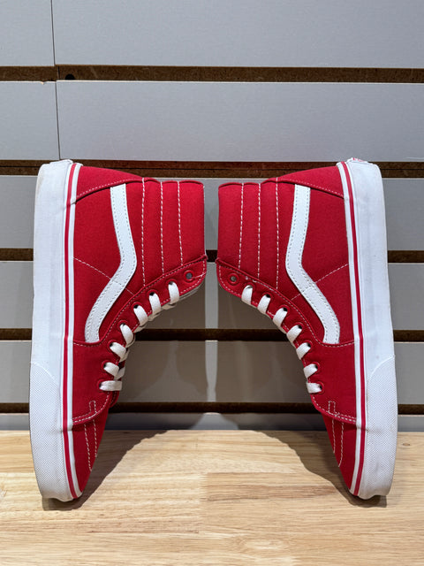 Vans Sk8-Hi Racing Red White Sz 7