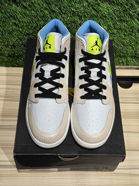 Jordan 1 Mid SE Warped Swoosh (GS) Sz 7Y