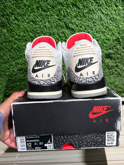 Jordan 3 Retro White Cement Reimagined Sz 12M