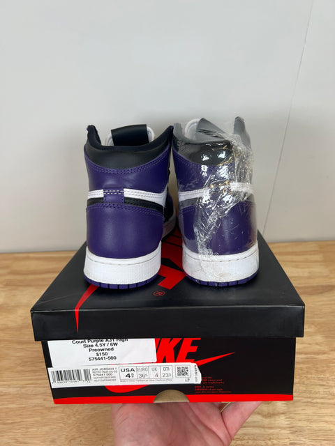 Court Purple 2.0 Air Jordan 1 High Sz 4.5Y/6W