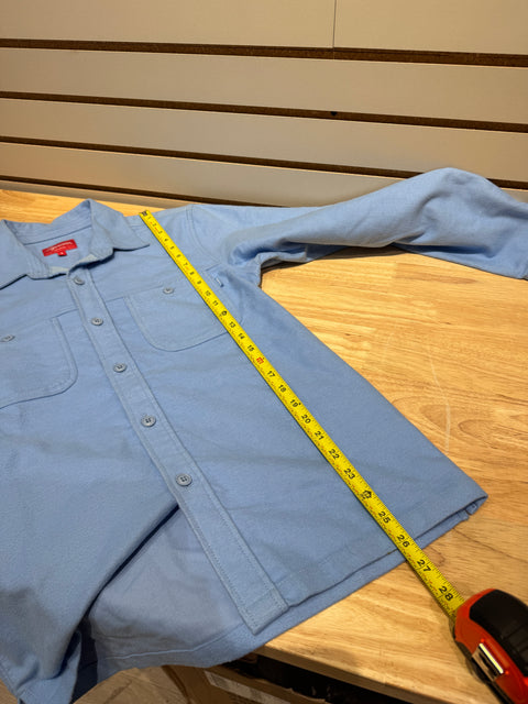 Supreme Light Blue Moleskin Field Shirt Sz S