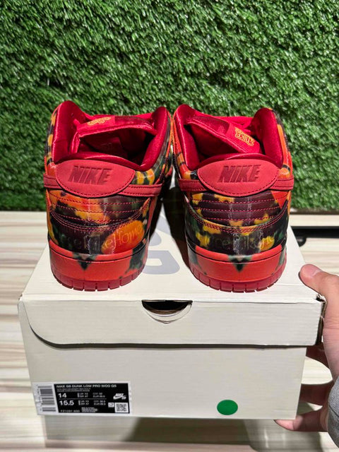 Nike SB Dunk Low The Wizard of Oz Poppy Field Sz 14M