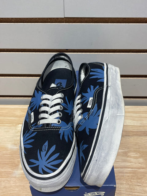 Vans Premium Authentic Archive Palms Black Blue Sz 9