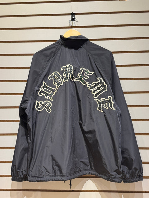 Supreme Old English Arc Coaches Jacket Black Sz L