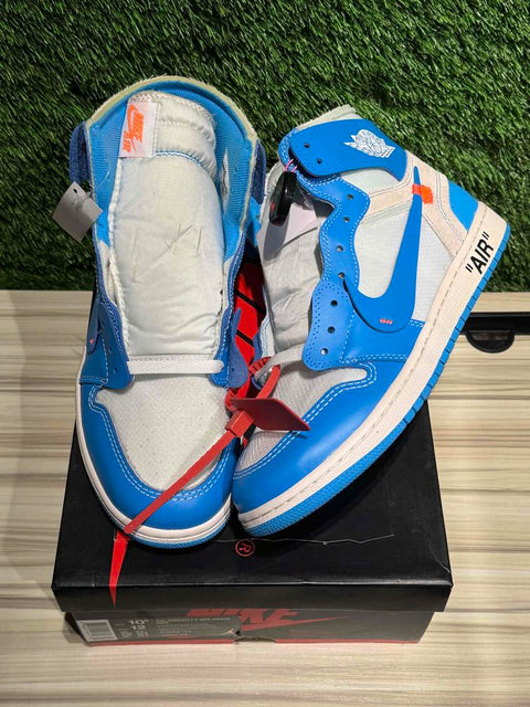 Jordan 1 Retro High Off-White University Blue Sz 10.5..