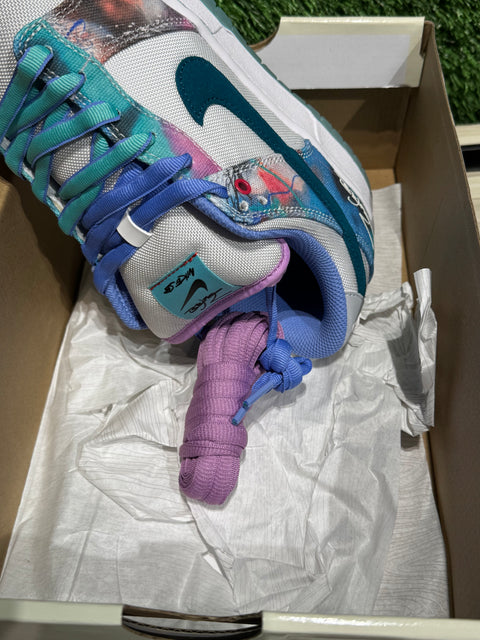 Nike SB Dunk Low Futura Laboratories Bleached Aqua Sz 9M