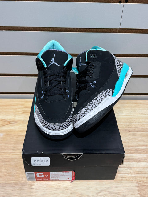 Jordan 3 Retro Bleached Turquoise Mint (GS) Sz 6Y