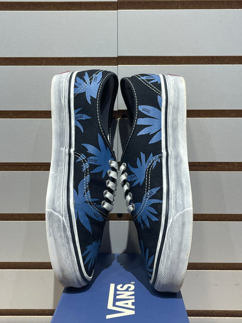 Vans Premium Authentic Archive Palms Black Blue Sz 9