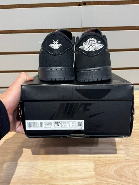 Jordan 1 Retro Low OG SP Travis Scott Black Phantom Sz 9