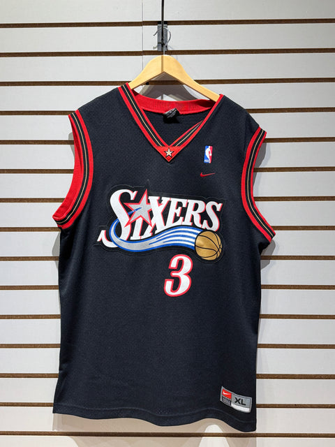 Vintage Nike Sixers Allen Iverson #3 Jersey Sz L