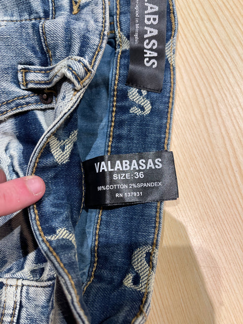 Vintage Valabasas Men's Logo Flare Jeans Sz 36
