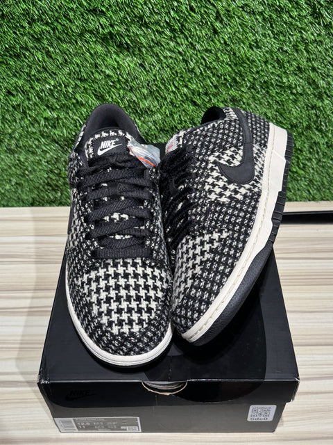 Nike Dunk Low Harris Tweed White Black Multi (Women's) Sz 11M