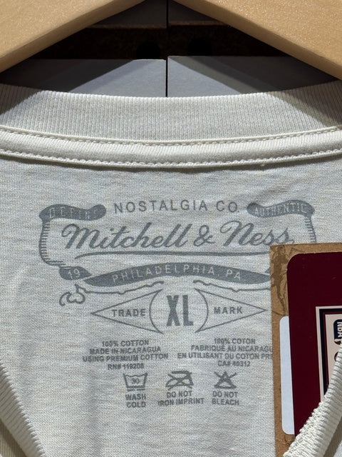 Cream Philadelphia 76ers M&N x Tats Cru City T-Shirt Sz XL