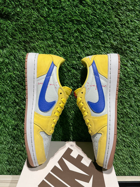 Jordan 1 Retro Low OG SP Travis Scott Canary (Women's) Sz 7M/8.5W