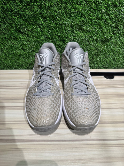 Nike Kobe 6 Metallic Silver Metallic Silver White Sz 11.5