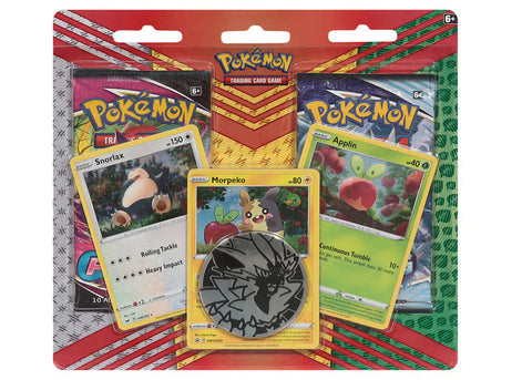 Pokémon Sword & Shield Fusion Strike & Chilling Reign (Snorlax, Applin, Morpeko) 2 Pack Blister