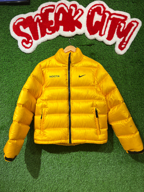 Drake NOCTA Nike Yellow Puffer Jacket Sz Medium