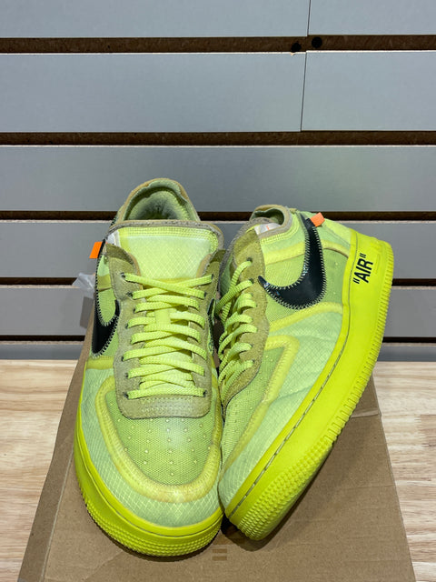 Nike Air Force 1 Low Off-White Volt Sz 9.5