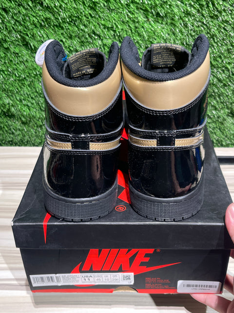 Jordan 1 Retro High Black Metallic Gold (2020) Sz 11M