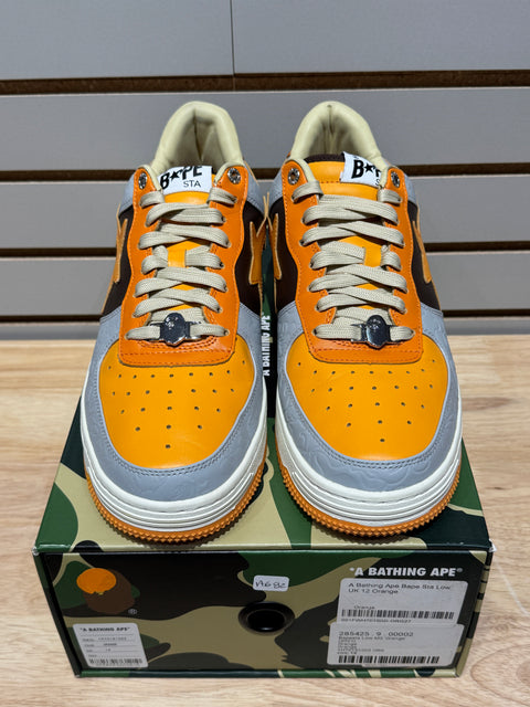 Bapesta Low M2 Orange Sz 12