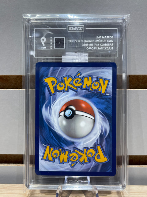SCREAM TAIL 2023 POKÉMON SCARLET & VIOLET PARADOX RIFT ETB #065 BLACK STAR PROMO TAG 9